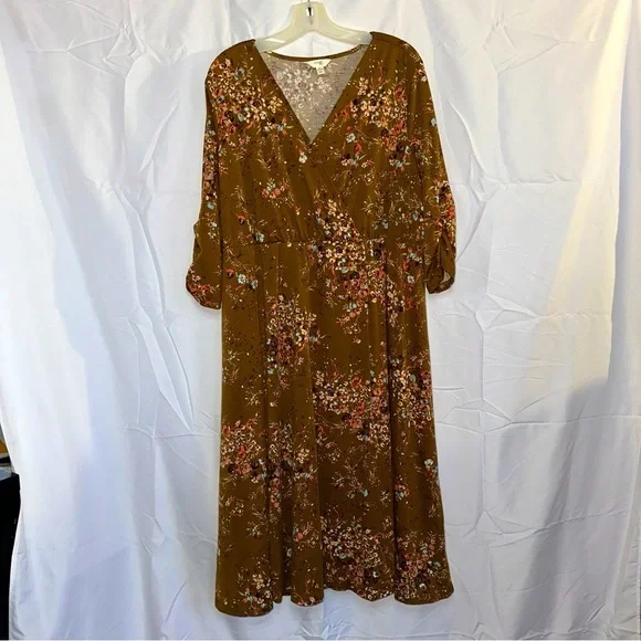 brown fringed sleeveless midi dress Tilley Floral Burnout Velvet Dress